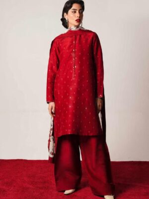 Winter Luxe Embroided – Dhanak 3PC With Pashmina Dupatta