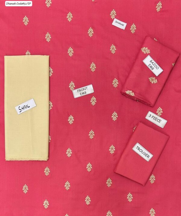 Winter Luxe Charm – Dhanak 3PC With Full Embroidery