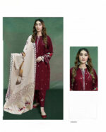 Winter Majesty – Dhanak 3PC With Full Embroidery & Neck Patch