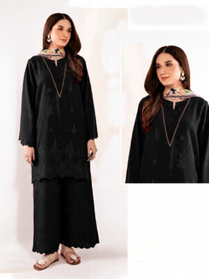 Chickenkari Winter Royale – Dhanak 3PC With Full Chickenkari Embroidery