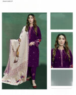 Winter Royal Elegance – Dhanak 3PC With Full Embroidery & Neck Patch
