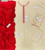 Winter Elegance – Dhanak 3PC With Neck Patch & Embroidered Shawl