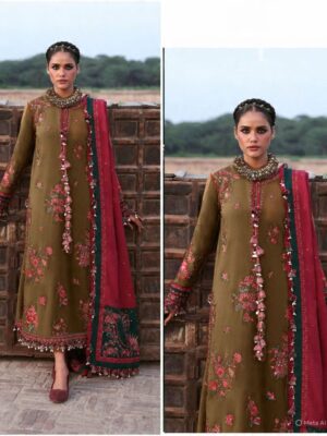 Winter Charm – Dhanak 3PC With Full Embroidery & Pashmina Wool Dupatta