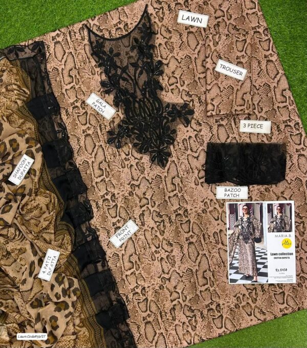 Summer Charm - Lawn 3PC Ready To Wear Lace Dupatta