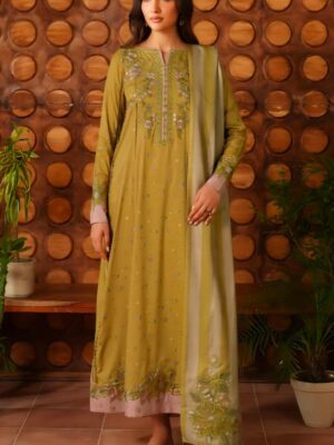 Summer Deluxe - Lawn 3PC With Patches & 4 Side Ready To Wear Dupatta