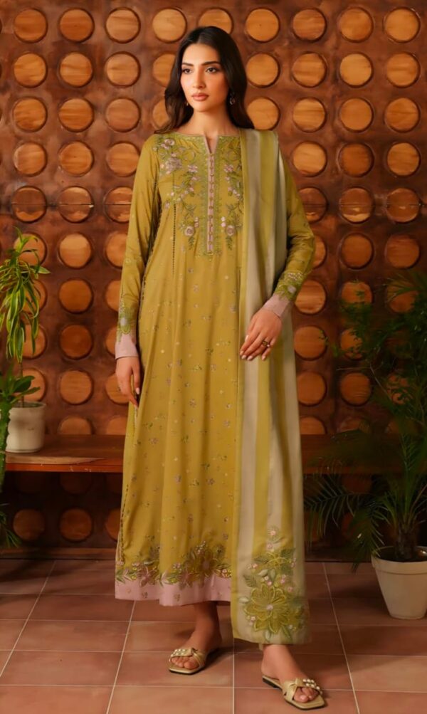 Summer Deluxe - Lawn 3PC With Patches & 4 Side Ready To Wear Dupatta