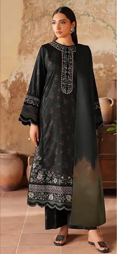 Summer Charm - Lawn 3PC With Patches & 4 Side Ready To Wear Dupatta