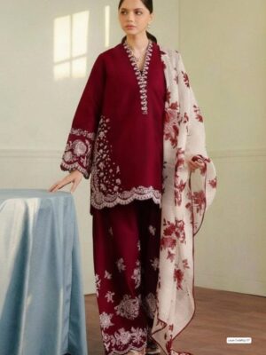 Summer Style - Lawn 3PC Fully EMB With Fancy Monarch Dupatta