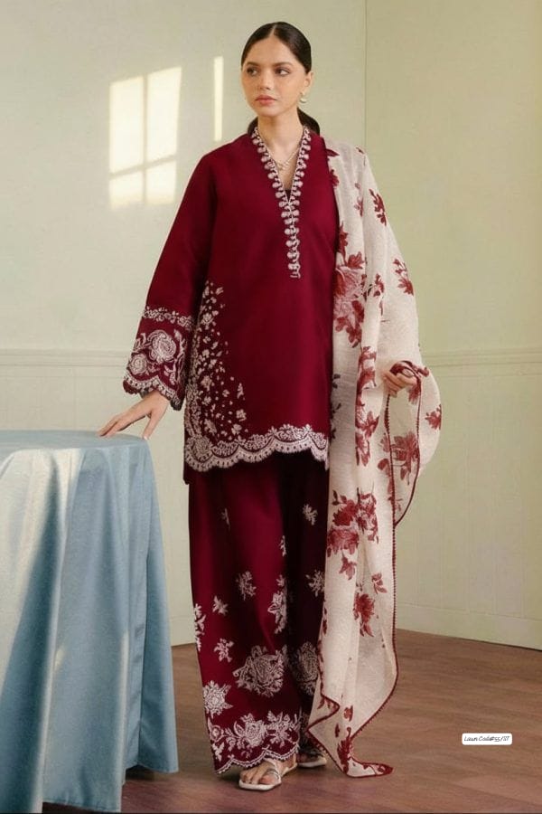 Summer Style - Lawn 3PC Fully EMB With Fancy Monarch Dupatta