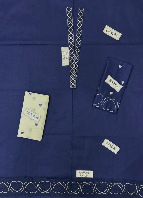 Summer Charm Deluxe - Lawn 2PC With Patches & EMB Trouser