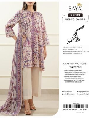 Summer Season Fashion - Bana Dora Lawn 3PC With Patches & Dyed Trouser