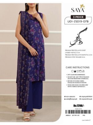 Summer Season Fashion - Bana Dora Lawn 3PC With Patches & Dyed Trouser