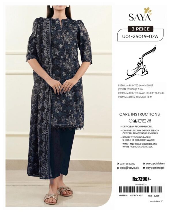 Summer Season Fashion - Bana Dora Lawn 3PC With Patches & Dyed Trouser