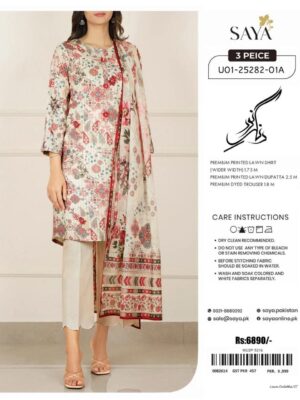 Summer Season Fashion - Bana Dora Lawn 3PC With Patches & Dyed Trouser